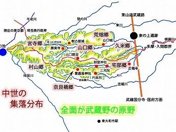 谷ッに散在する集落（東大和市の中世2）