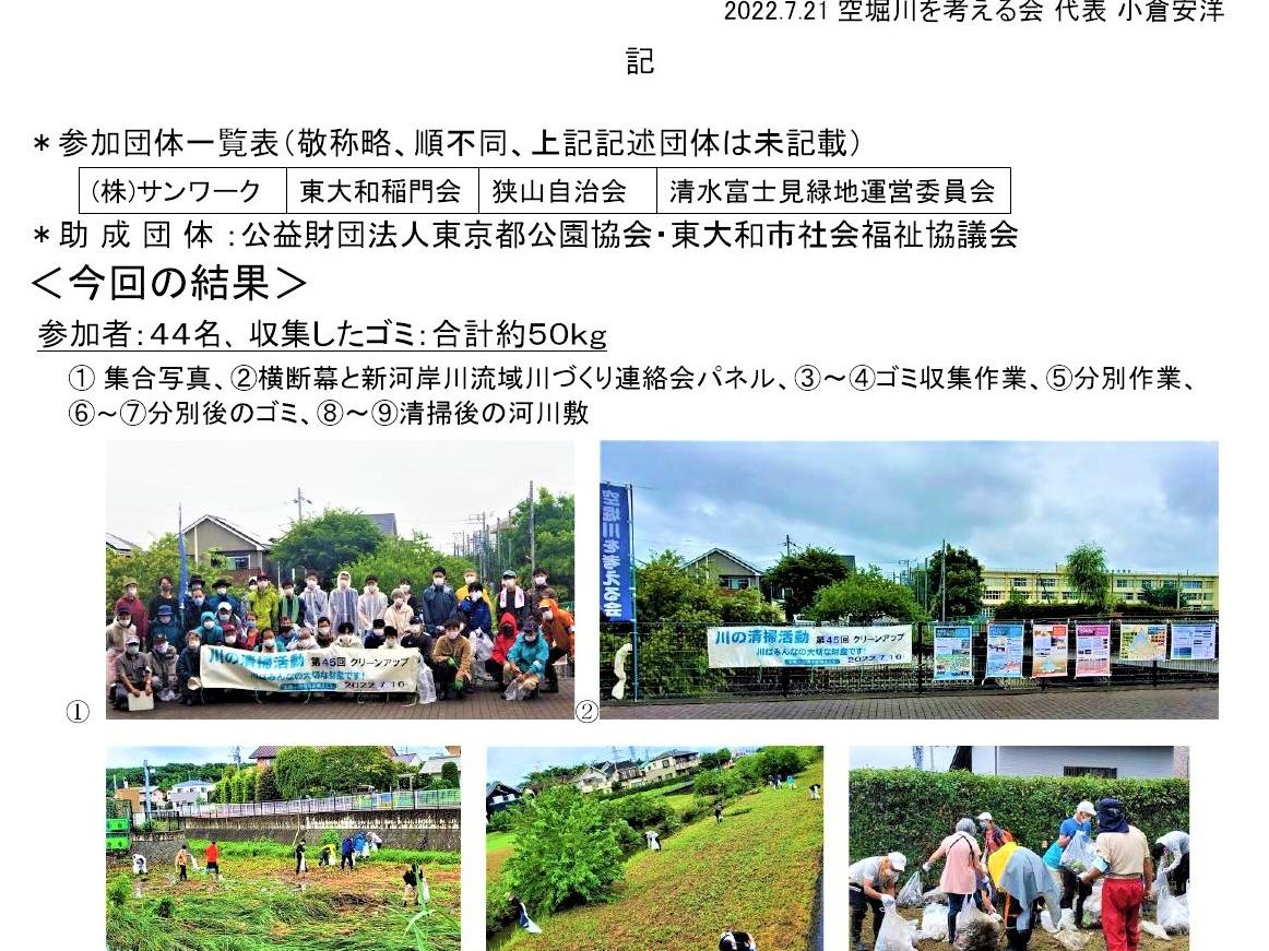 空堀川・夏の清掃活動！終了写真報告！