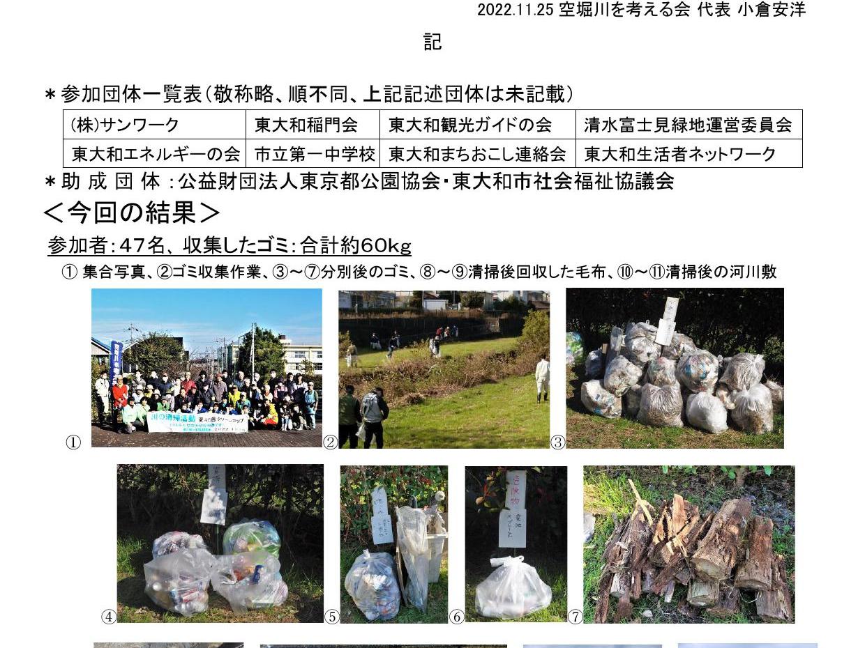 空堀川・秋の清掃活動！