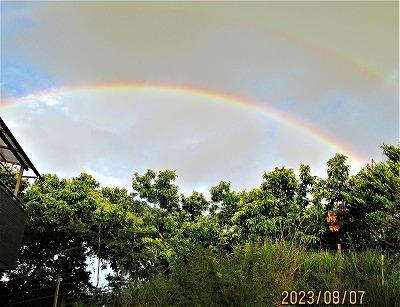 虹が１０分ほど天空に