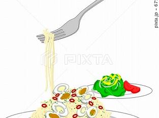 春野菜パスタとインド料理のサモサ