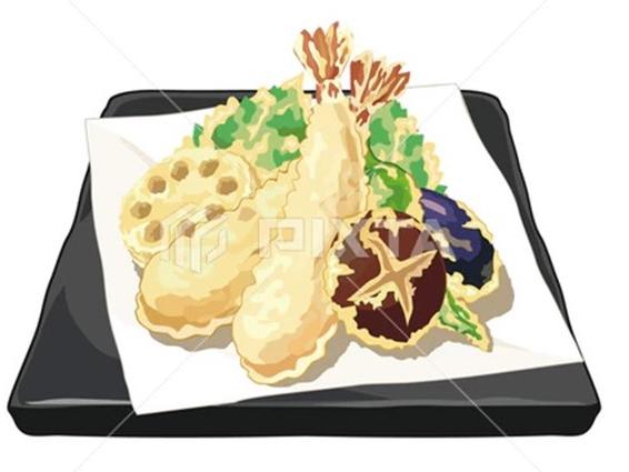春先取りのちぢみほうれん草と天麩羅