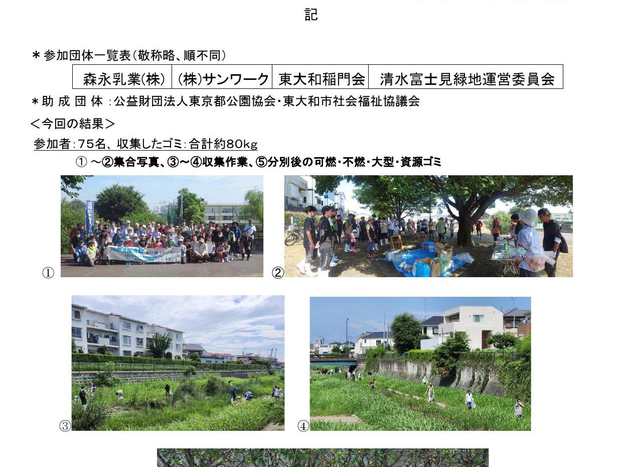 "空堀川/夏の清掃活動"結果報告