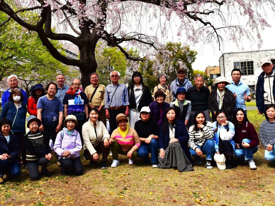 お花見を開催　日本語の会
