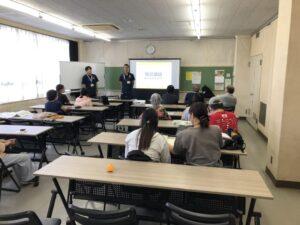 防災講座と消火器を使った実地訓練　にほんご友の会