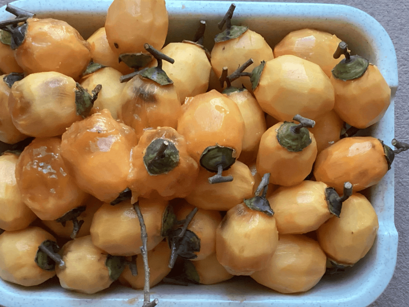 西条柿の干し柿作りを楽しむ②