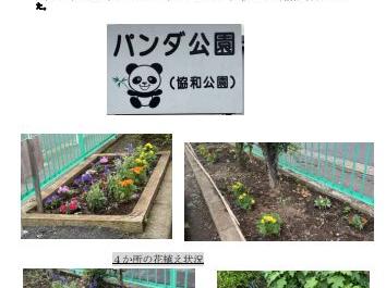 栄三丁目自治会「春の花植え」実施報告(２０２２年度)