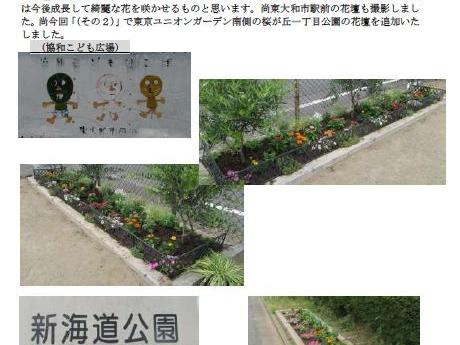 東大和市公園花壇２０２０年度第一回植え替え作業実施報告(その２)